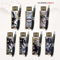 빛나 학 시리즈 자개 2종세트 (USB메모리+자개볼펜 2.0 4GB~128GB) 7종 이미지