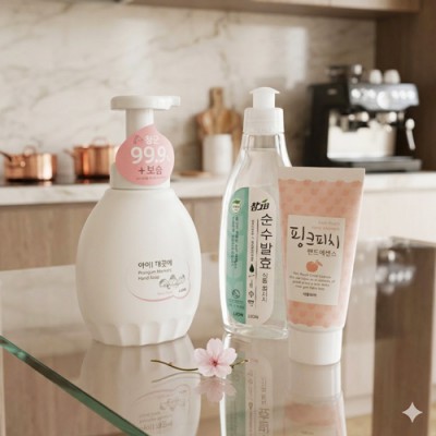 핸드워시 아이깨끗해 450ml 주방세제 핸드크림 3종 세트
