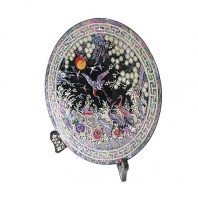 자개원쟁반(대)-원앙송학