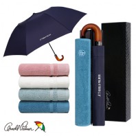 아놀드파마 2단자동럭셔리우드핸들,메쉬40타올세트