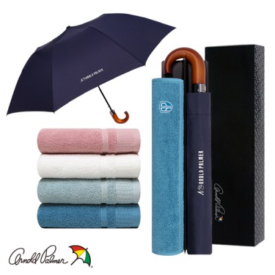 아놀드파마 2단자동럭셔리우드핸들,메쉬40타올세트