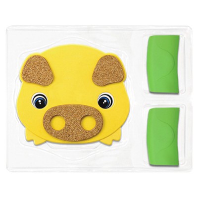 돼지콜크 냄비받침+실리콘주방집게