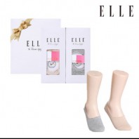 [엘르] 여성 덧신(페이크삭스) 2족세트_그레이,베이지