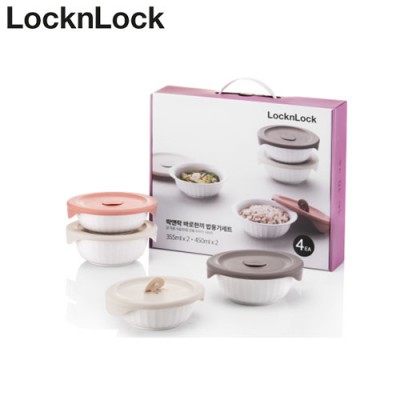 락앤락_302S4WHT 바로한끼 도자기 밥용기 4p set_도자기용기 4개