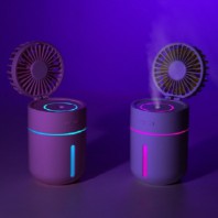 MDT 휴대용 탁상용 미니 아이스 가습기 선풍기 겸용