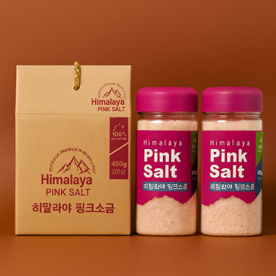 히말라야 핑크솔트 선물세트 2개입 추석 답례품 판촉용 건강소금 기업 행사 선물 추천