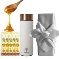 허니보틀 골드 포인트 텀블러 + 국내 허니스틱 + 보자기포장 세트