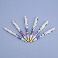 금장 고급자개볼펜 리필심세트 화이트