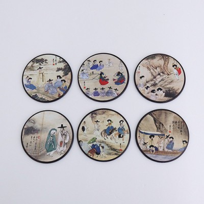 전통민화코스터 (신윤복) 6종세트