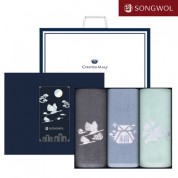 송월타올 달보드레 전통 자개(130g) 자수 3P세트