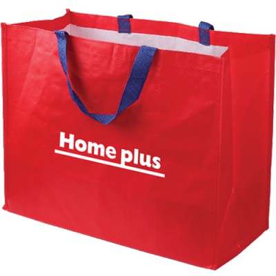 레드 타포린 쇼핑가방