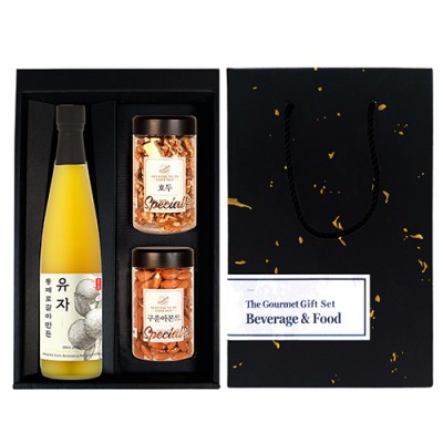 [청숨] 종합1호(유자500ml + 견과 2개입)선물세트