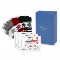 로페리아 눈꽃스마트폰장갑1P,핫팩150g 3P세트