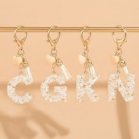 로페리아 레진 레터 펜던트 태슬 참 장식 키링 악세서리(0216983)