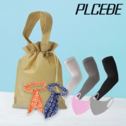 플씨드 여름 4종 복주머니 파우치 B세트 (투밴드 쿨토시+아이스 쿨스카프+쿨 패션 마스크)