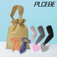 플씨드 여름 4종 복주머니 파우치 B세트 (투밴드 쿨토시+아이스 쿨스카프+쿨 패션 마스크)