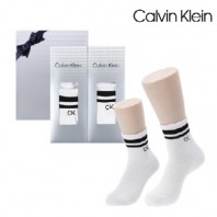 [캘빈클라인] 남녀 캐주얼 스포츠 파일 양말 2족 세트_프리미엄라인