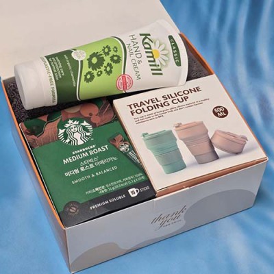 스타벅스 커피10p + 실리콘 텀블러+ 카밀 핸드크림 로션 선물세트 머그 컵 + 레디백 사은품 보온 보냉 물컵 여행용 답례품