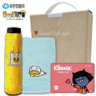 카카오 생활건강세트 5호 (카카오5단우산+카카오세면수건+크리넥스여행용티슈)