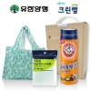 친환경스위트홈세트84호(암앤해머내츄럴쉐이커베이킹소다+특대형접이식시장가방+크린랩항균망사수세미)