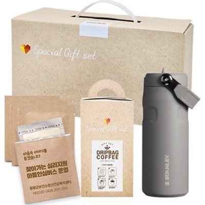 브랜드생활건강세트 22호 (스탠리 플립스트로2.0 473ml+ 드립백커피 4p세트)