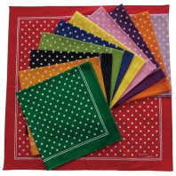 테두리 땡땡이 스카프 (50*50cm)