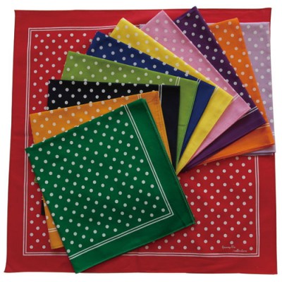 테두리 땡땡이 스카프 (50*50cm)