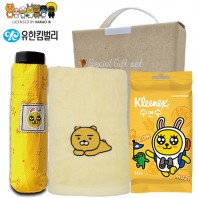 카카오 생활건강세트 6호 (카카오5단우산+카카오세면수건+크리넥스수앤수물티슈)