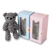 토이웍스 키링 체크 곰 인형