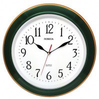 로니카 투톤라인 무소음벽시계 그린 R303G