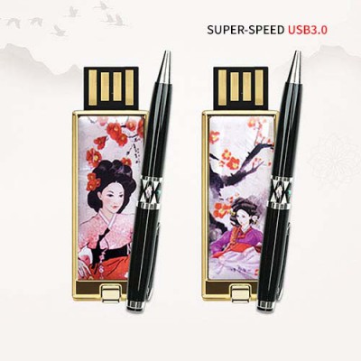 빛나 황진이 시리즈 자개 2종세트 (USB메모리+자개볼펜 3.0 16GB~128GB) 2종 이미지