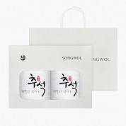 [송월타올] 120g 행복한 추석 2매 선물세트(쇼핑백)