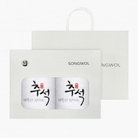 [송월타올] 120g 행복한 추석 2매 선물세트(쇼핑백)