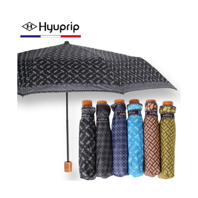 협립 3단 클래식실버 원목손 수동우산