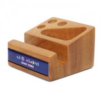 원목큐브A  데스크용품 휴대폰거치대겸용(폰&펜&클립)사무용품