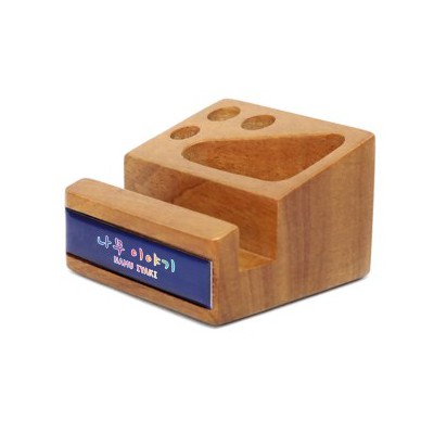 원목큐브A  데스크용품 휴대폰거치대겸용(폰&펜&클립)사무용품