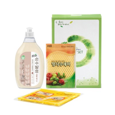 참그린곡물 수세미 행주(3종)