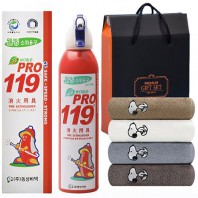 송월타월 선물세트(송월 타올 스누피+비상용 소화기)