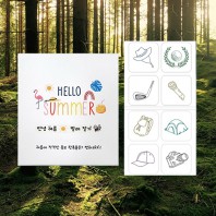 바닷가 숲 등산 캠핑 야외활동 옷에 붙이는 썸머패치