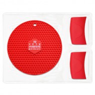 실리콘벌집냄비받침(벌집)+실리콘주방집게