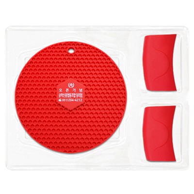 실리콘벌집냄비받침(벌집)+실리콘주방집게