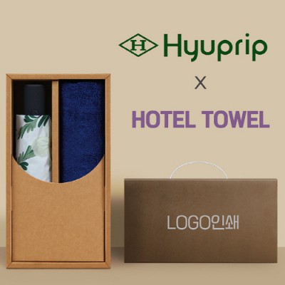 협립3단 뉴플라워즈 완전자동 양우산 +코마40수200호텔타월-세트