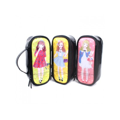 에나멜 세로형 걸 파우치 3종