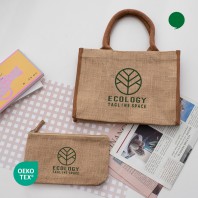 쥬트 토트 세트 (쥬트 북 토트백 + 쥬트지퍼파우치)