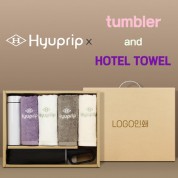 협립3단60 카라비너10K 거꾸로 300T고밀도 완전자동 우산 +협립호텔코마170타월4P+스마트온도계텀블러-세트