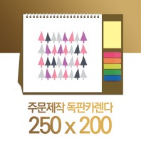 독판카렌다 스노우지(삼각대250*200mm)(15) (접착메모지+인덱스)