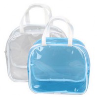 국내제작 청투명비치백