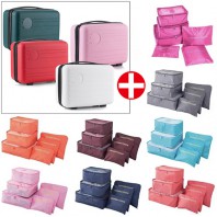 레디백 캐리어 가방+ 여행용 6종 파우치 선물, 여행용가방 여행가방 + 사은품 보온보냉 텀블러 온도텀블러 보온병 트레블