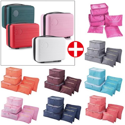 레디백 캐리어 가방+ 여행용 6종 파우치 선물, 여행용가방 여행가방 + 사은품 보온보냉 텀블러 온도텀블러 보온병 트레블