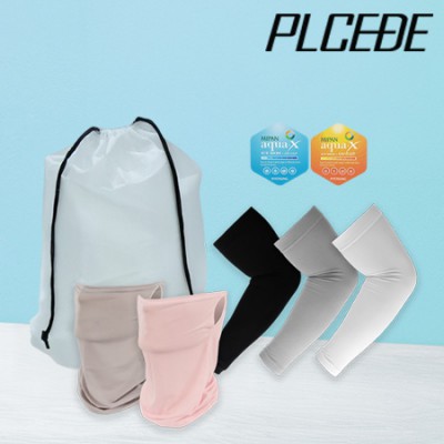 플씨드 여름 3종 EVA파우치 C세트 (귀걸이 쿨마스크+국산 라인 쿨토시)